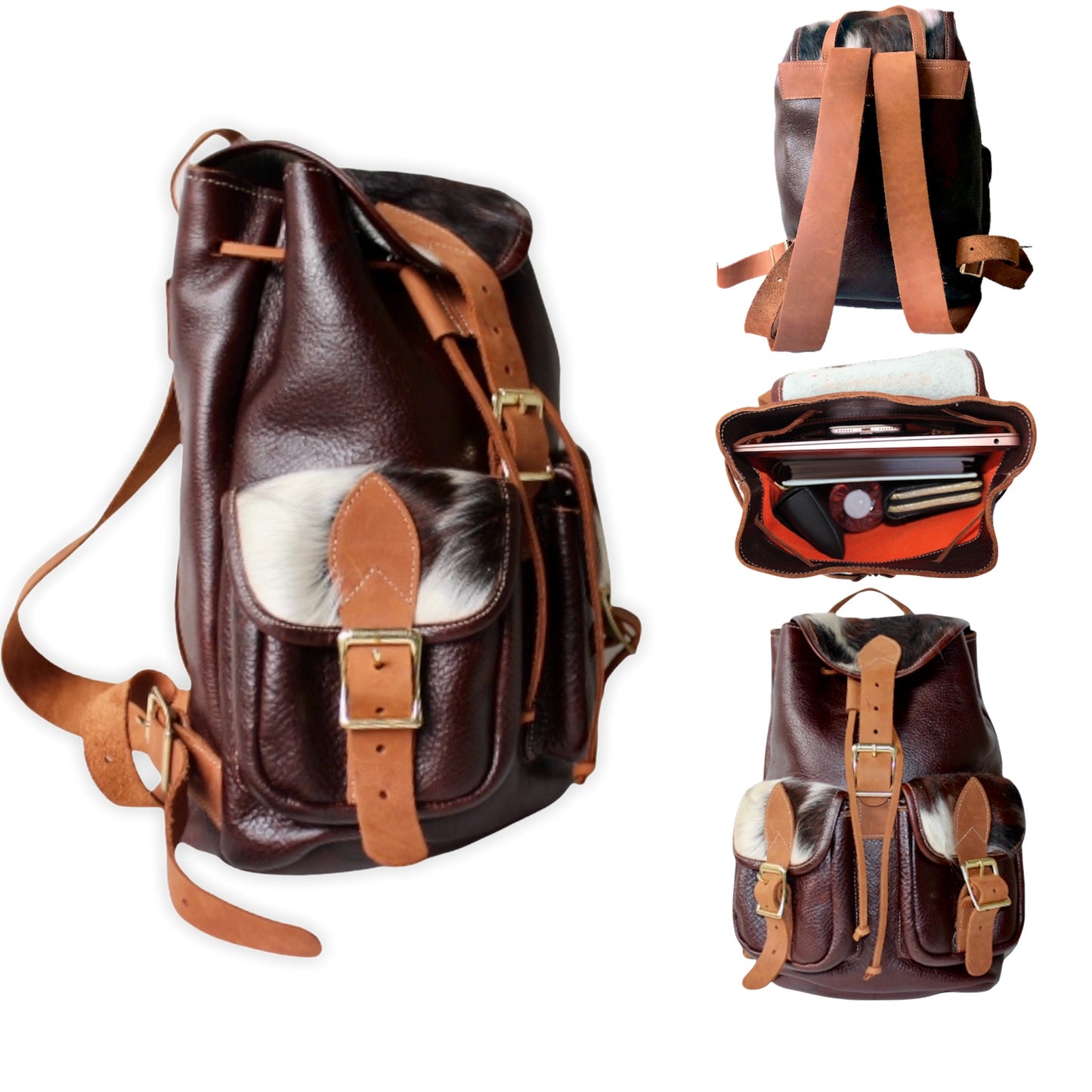 Tri Lux Cherry leather Backpack Small