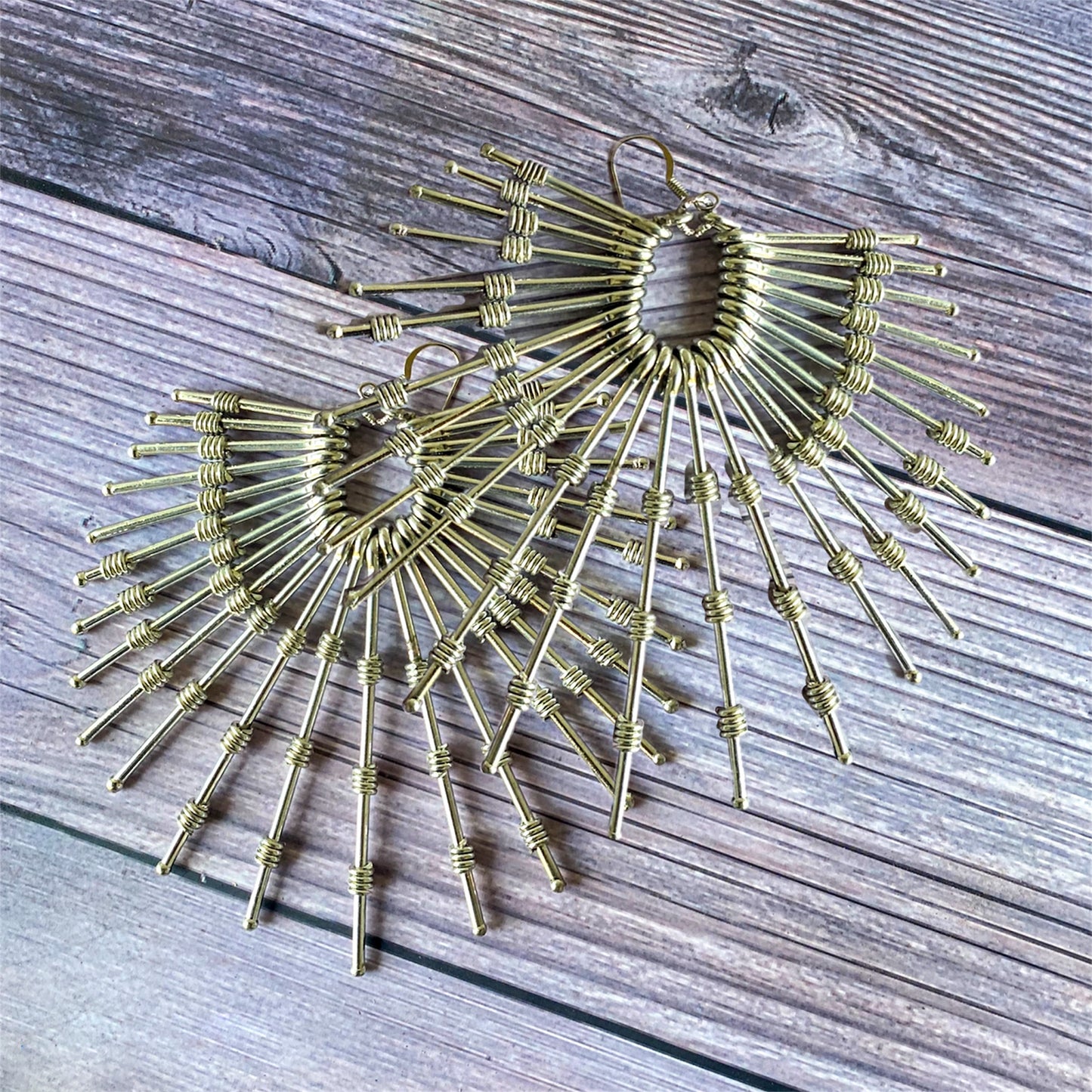 Silver Sunburst Earrings