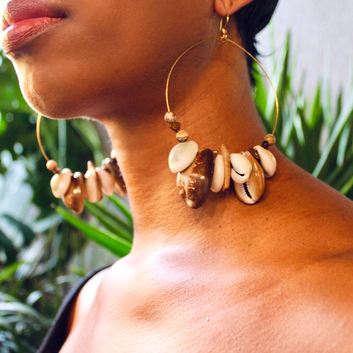 Cowrie Shell Empress Earrings | SwansNature