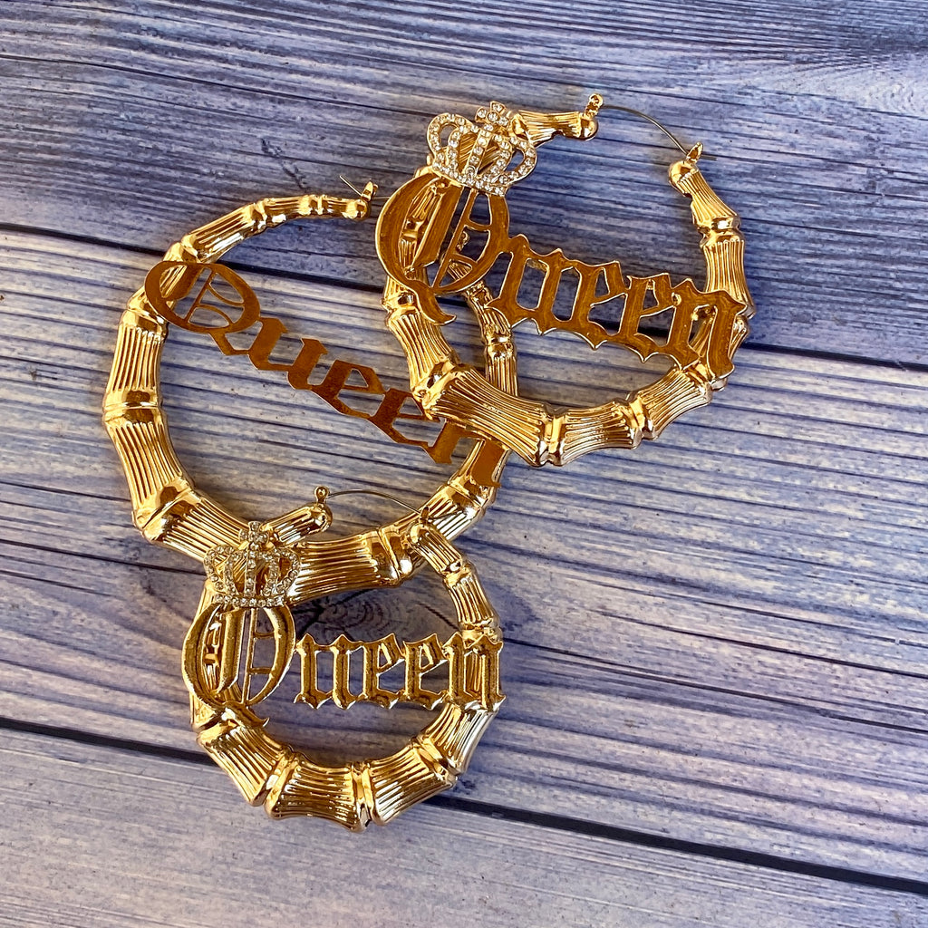 Around The Way "Queen" Earrings