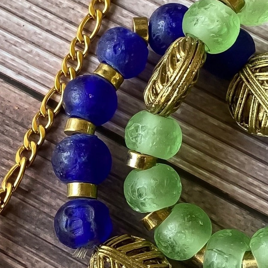 Glass Bead Empress Bracelets | SwansNature