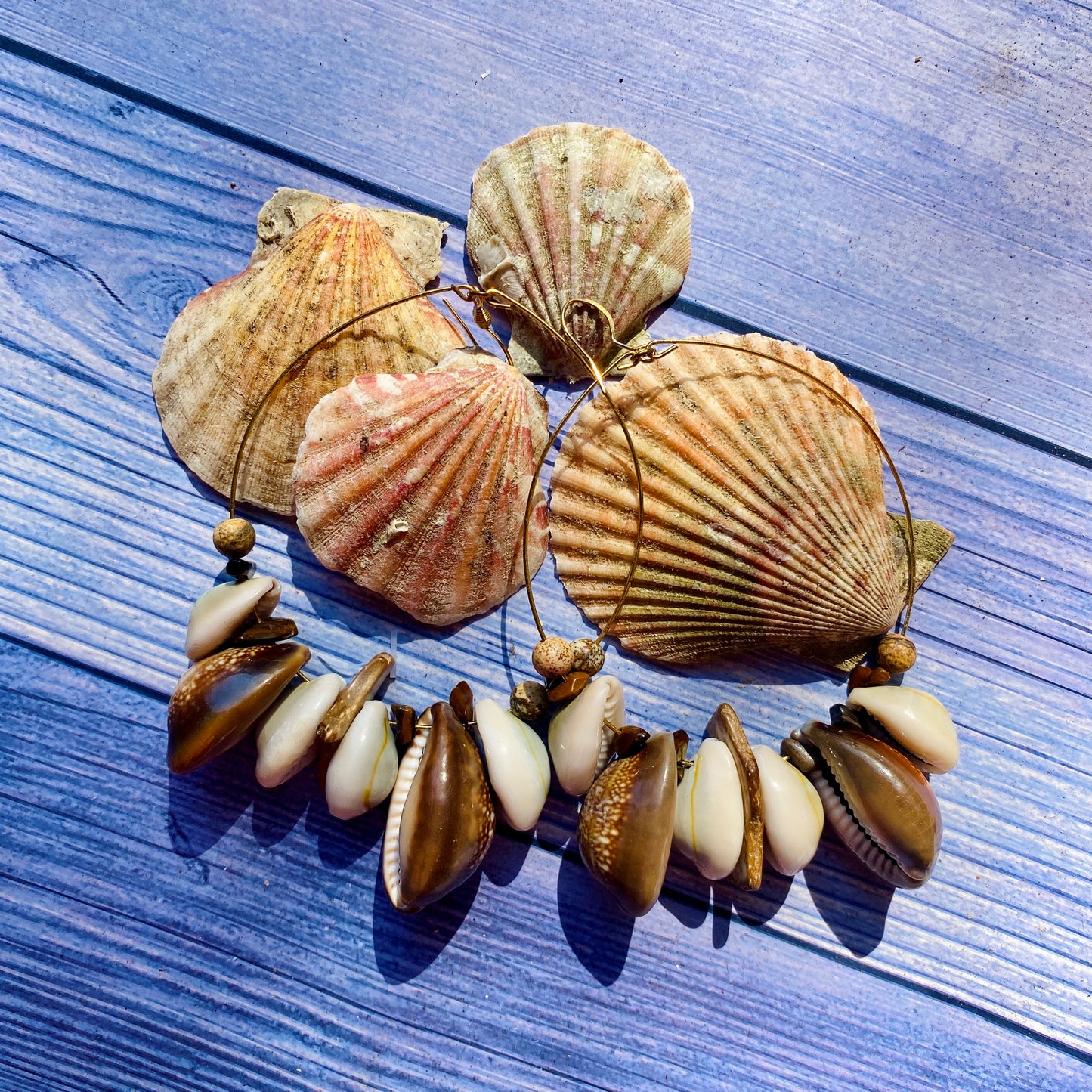 Cowrie Shell Empress Earrings | SwansNature