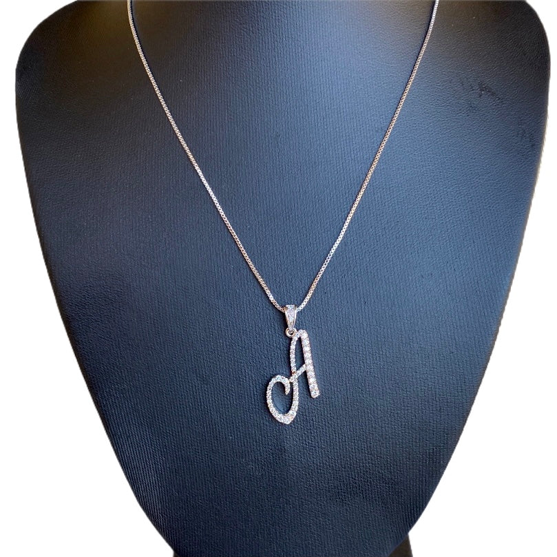 Glam Letter Initial Necklace | SwansNature