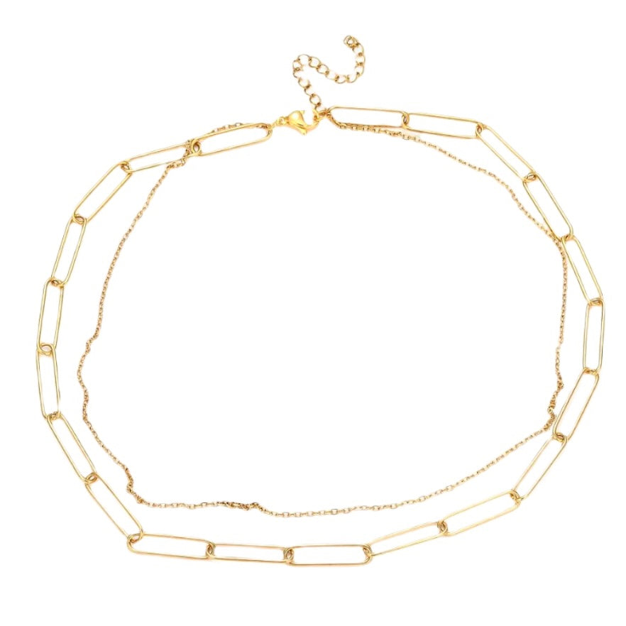 Onyx Cross Layered Chain Set | SwansNature