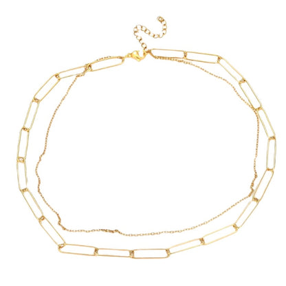 Onyx Cross Layered Chain Set | SwansNature