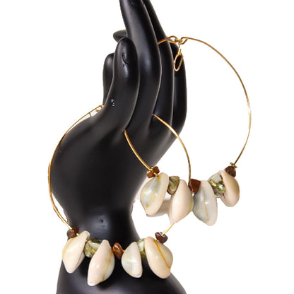 Cowrie Shell Empress Earrings | SwansNature